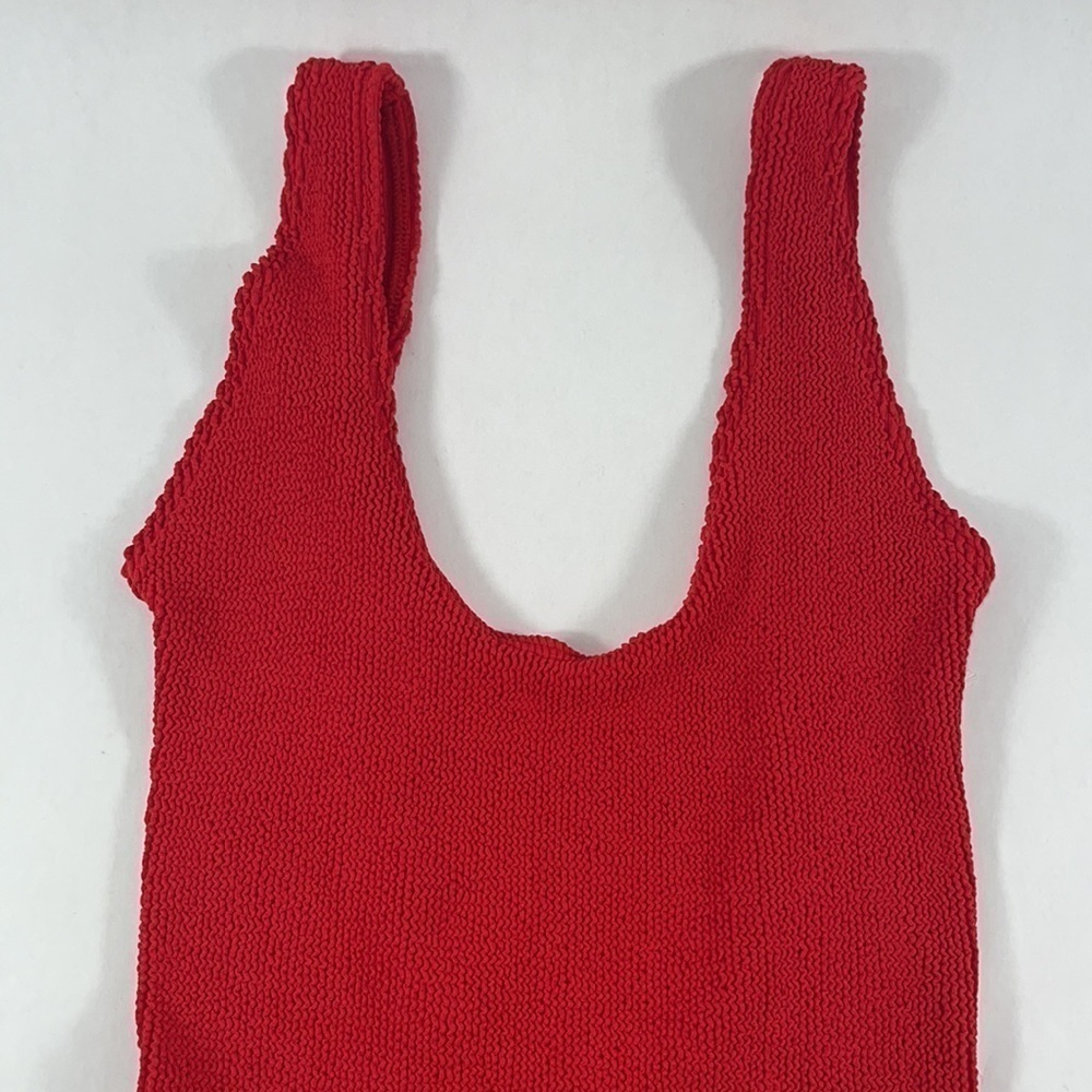 BOND-EYE THE MARA RIBBED ONE PIECE SWIMSUIT - RED O/S $175 - Picture 5 of 12